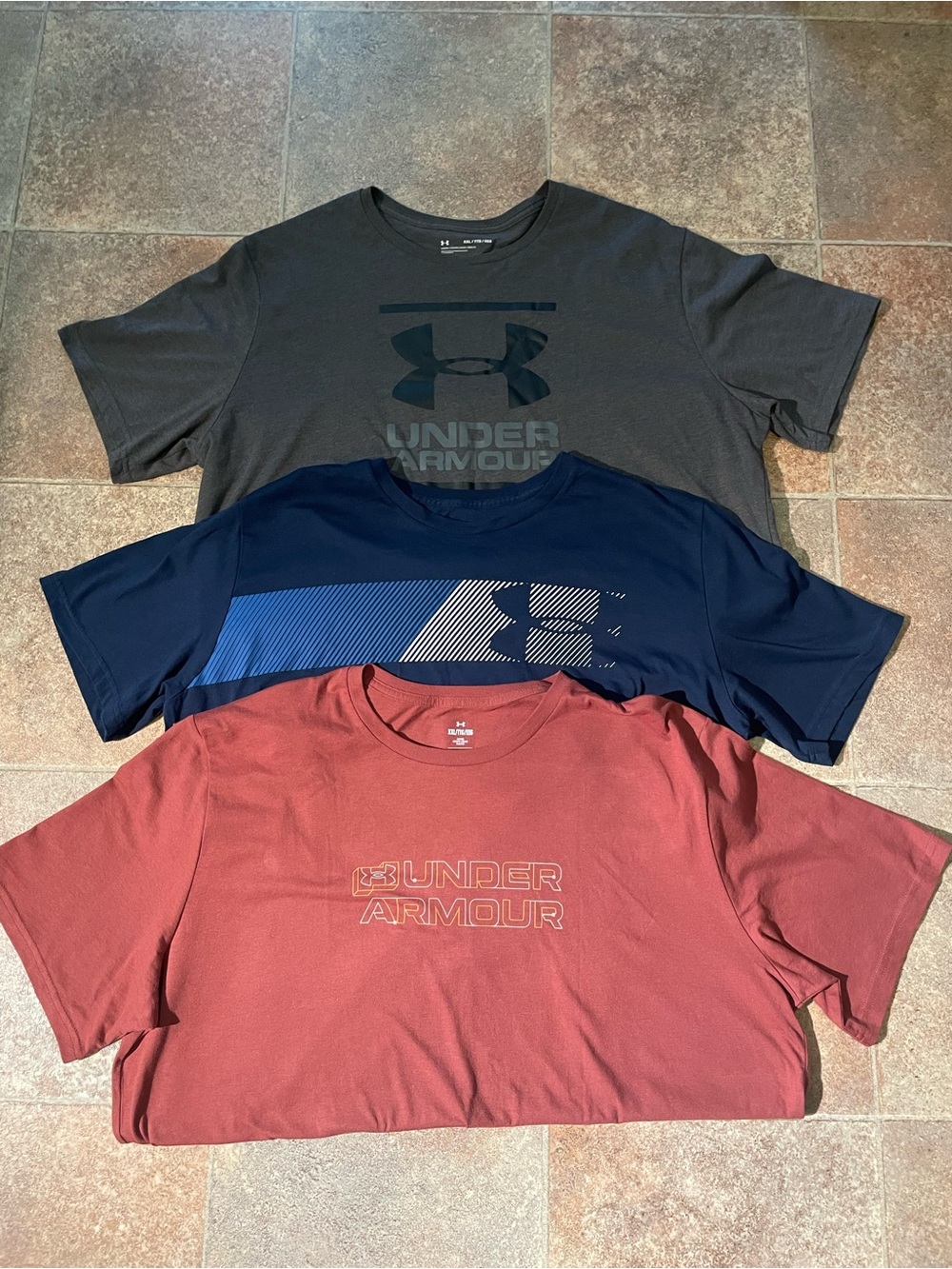 Under Armour Men’s Short-Sleeve Tees - Black, Navy, and Red